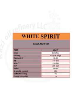 Analysis white spirit NO:0105