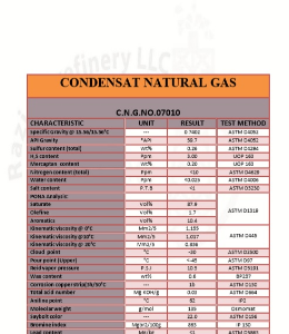 CONDENSAT NATURAL GAS  :NO:07010