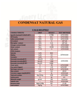 CONDENSAT NATURAL GAS  :NO:07012