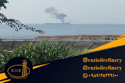 آتش سوزی پس از ظن حمله به هواپیمای بدون سرنشین ، بر روی تانکر نفت خاموش سوریه خاموش شد