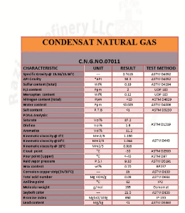 CONDENSAT NATURAL GAS  :NO:07011